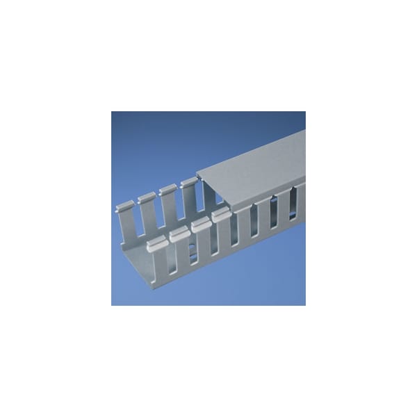 Panduit 1" SLOTTED DUCT LT GRAY, 6' LENGTHS HEIGHT 2", ADHESIVE-BACKED ROHS G1X2LG6-A